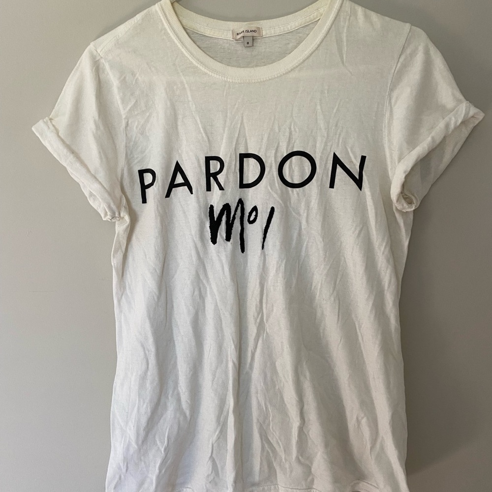River Island Pardon Moi tee